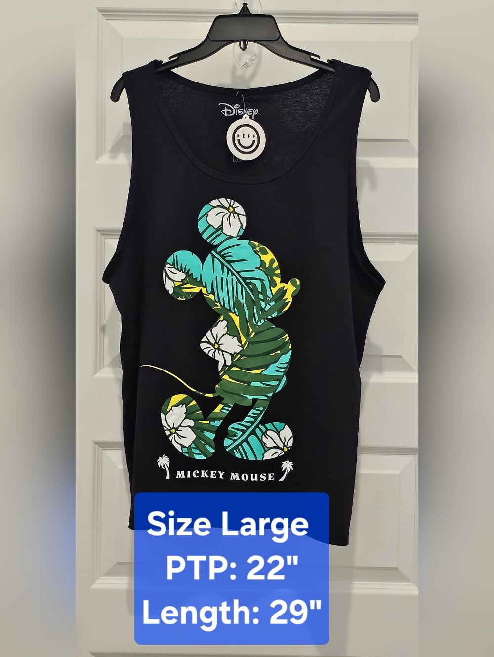 NWT Neff x Disney Mickey Mouse Tropical Graphic Tank Top Men's Large